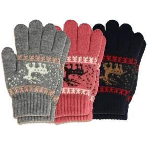 gants en maille Noël 3ass taille s de la marque NOEL EN FOLIE. Réf. NEDQ2002-S.